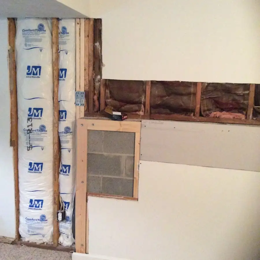 Wall insulation replacement during Contents Cleaning & Restoration in Mobile